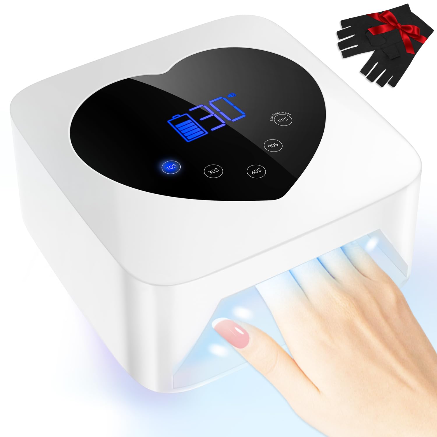 Professional 72W UV LED Nail Lamp - Cordless Gel Nail Dryer with 5 Timer Settings & Touch Screen Auto Sensor | Fast Curing for Salon & Home Manicures, Perfect for Gel Polish, Acrylics & Nail Art