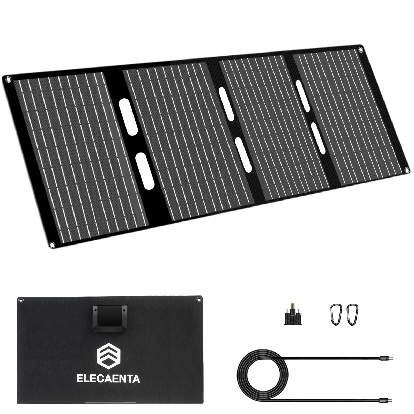 40W Foldable Solar Panel with USB C, USB A & DC 18V Output - IP68 Waterproof ETFE Portable Solar Charger for iPhone, Samsung Phones - Perfect for Camping, Hiking, RV Trips & Outdoor Power Stations