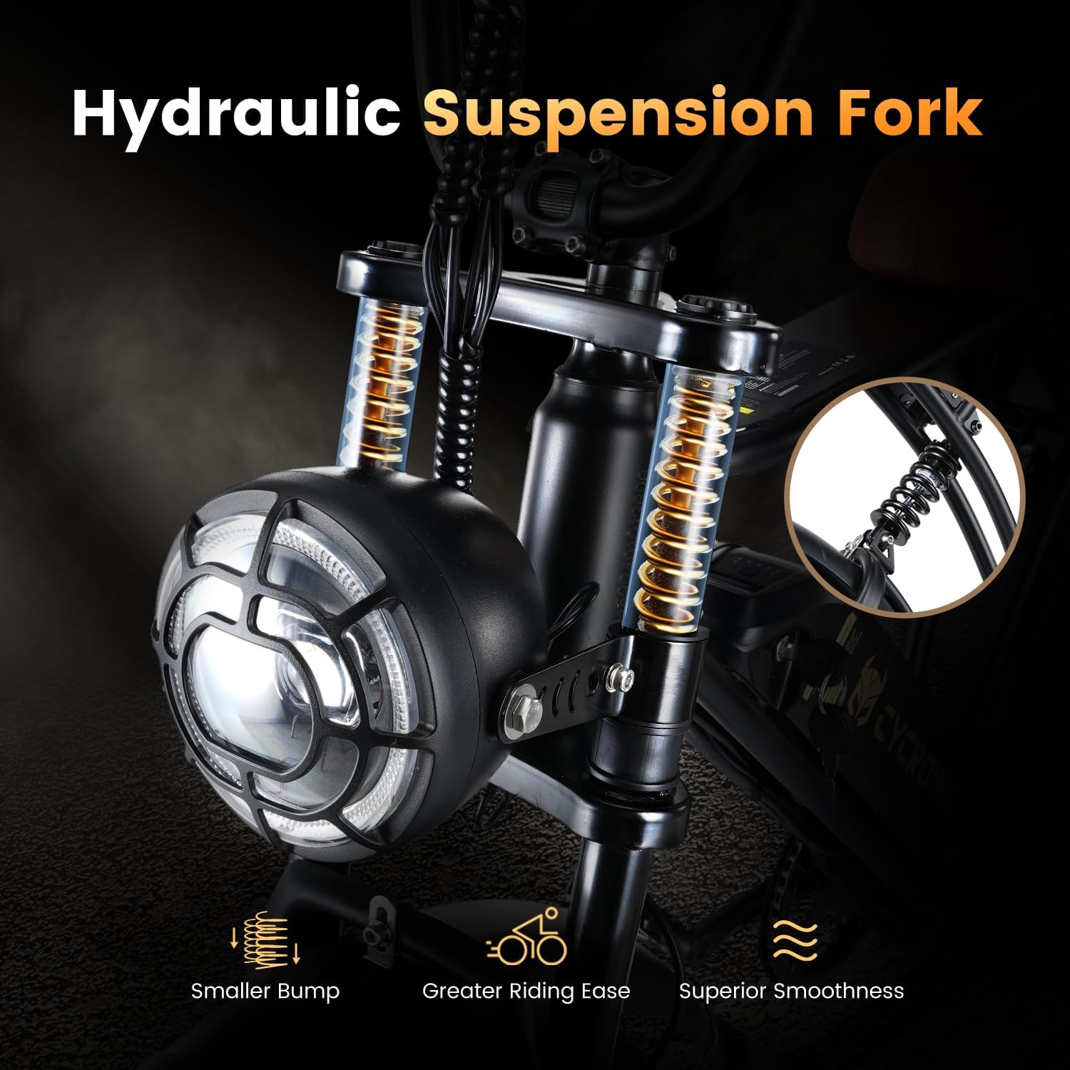 Cycrown CycRun Vintage Moped Electric Bike - 750W Motor, 374Wh Removable Battery, 20 MPH Speed, 38 Mile Range - Perfect for Urban Commuting & Leisure Rides