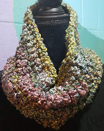 Stellar Nova Crochet Cowl - Soft Handmade Winter Scarf for Women - Cozy & Stylish Accessory for Cold Weather, Outdoor Activities, and Holiday Gifts