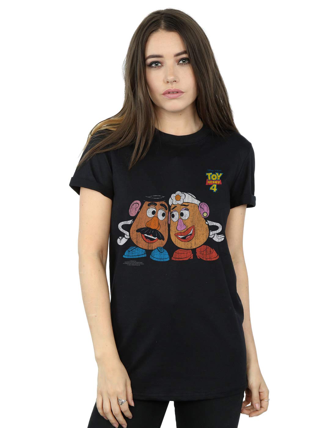 Disney Toy Story 4 Mr. & Mrs. Potato Head Couple's Matching T-Shirt - Black XX-Large for Women - Funny Movie Merchandise Gift for Couples & Fans