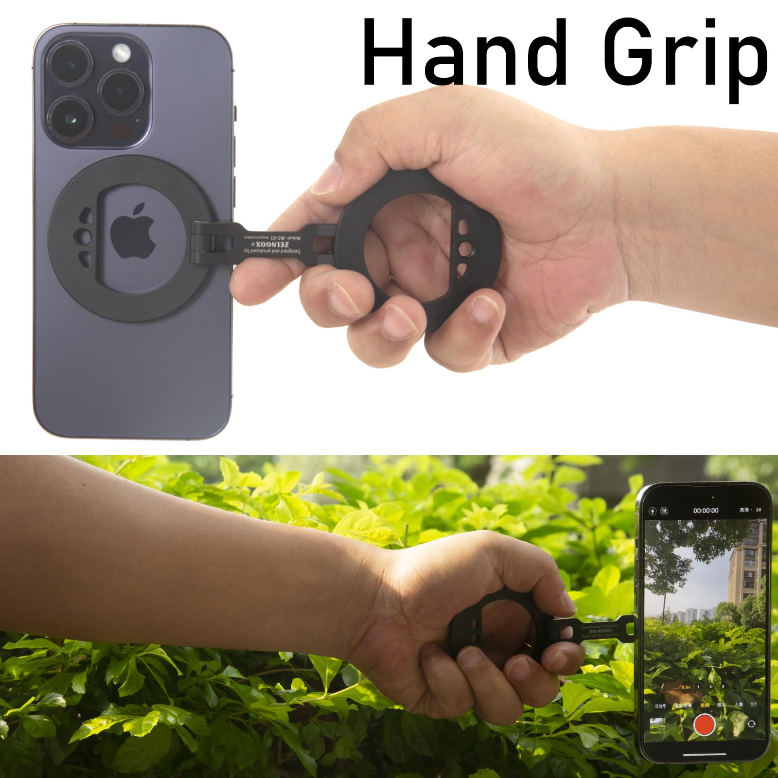Double Magnetic Ring Phone Holder - Universal Car Mount for iPhone 16/15/14/13/12 Pro Max with 1/4