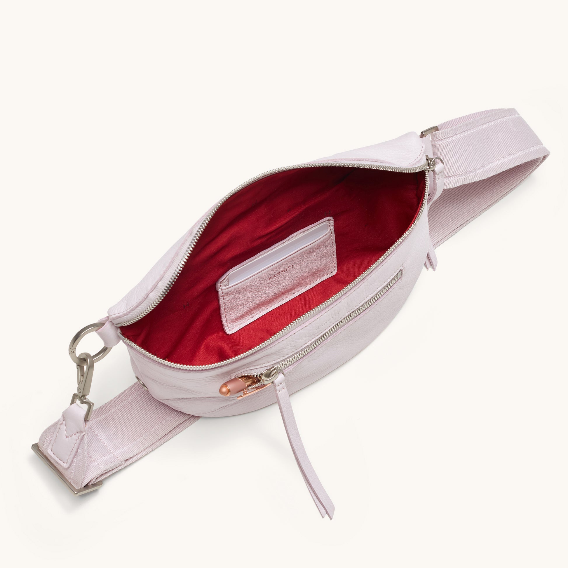 Charles Crossbody Bag for Women | Pastel Lilac & Brushed Silver Leather Purse | Medium Size Shoulder Bag | Perfect for Work, Travel and Everyday Use