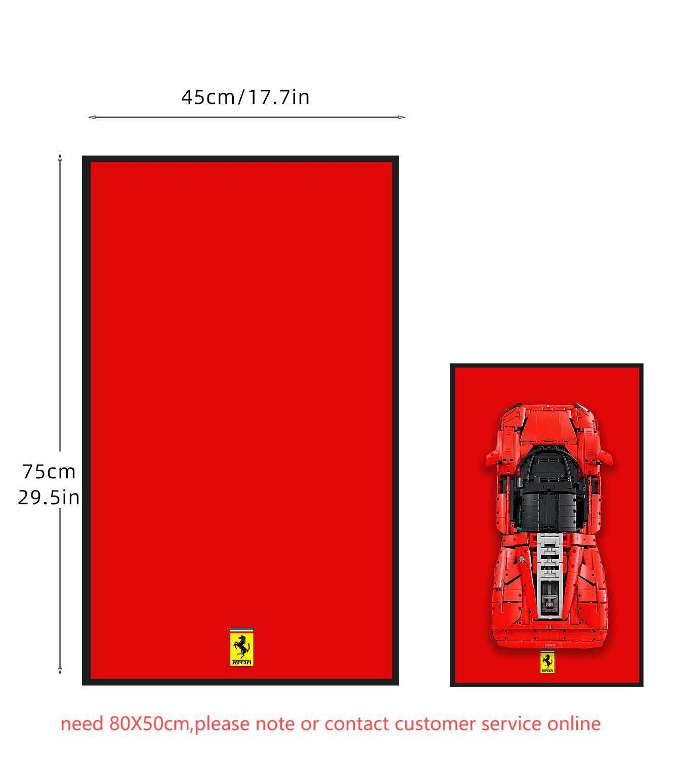LEGO 42143 Technic™ Ferrari Daytona SP3 Wall Display Frame - Premium Showcase for Model Car Collection - Perfect for Home, Office & Gamer Room Decor