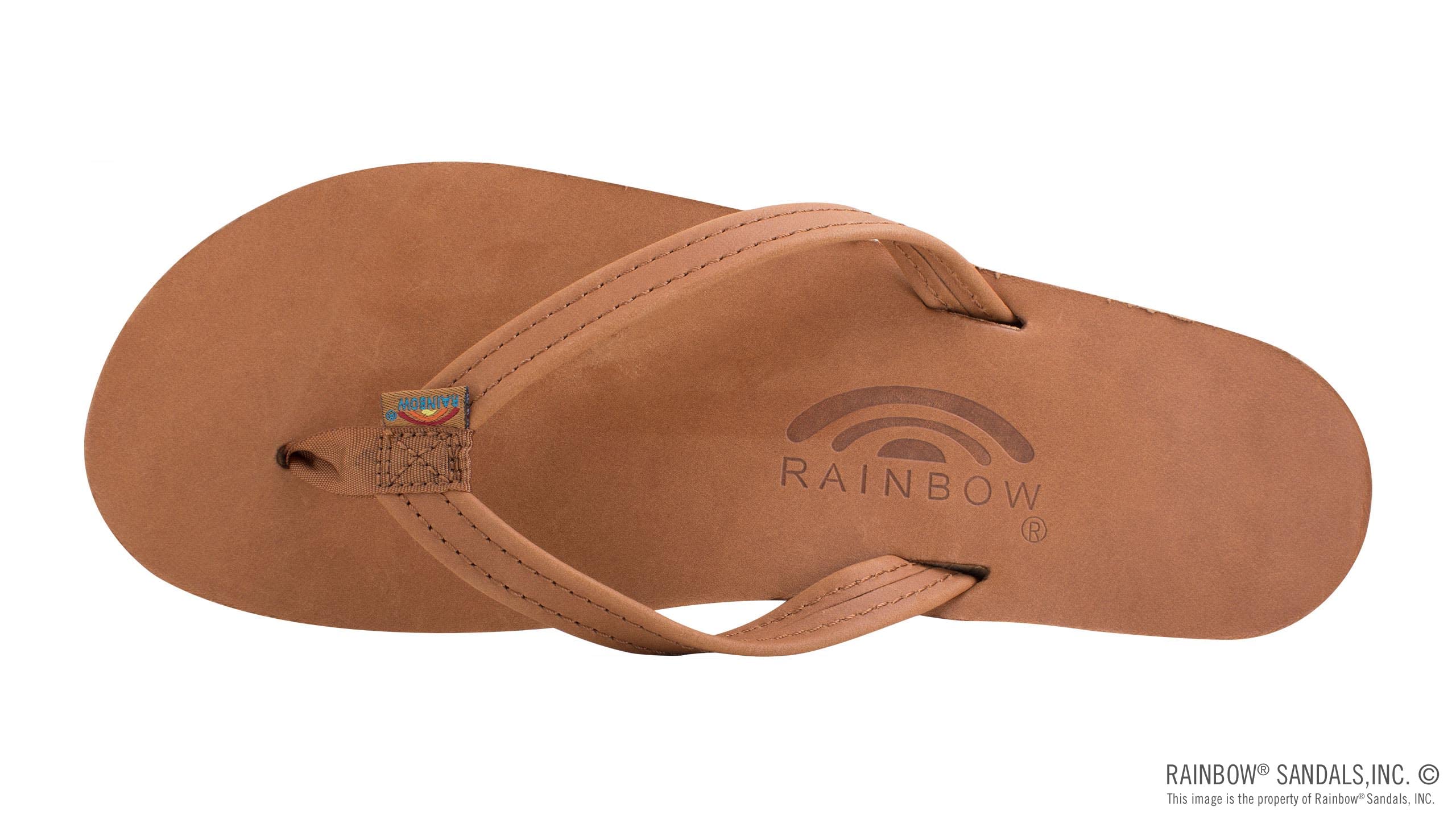 Rainbow Sandals for Women - Double Layer Leather Sandals with Arch Support & Narrow Straps | Comfortable Casual & Beach Footwear for Summer Outings
