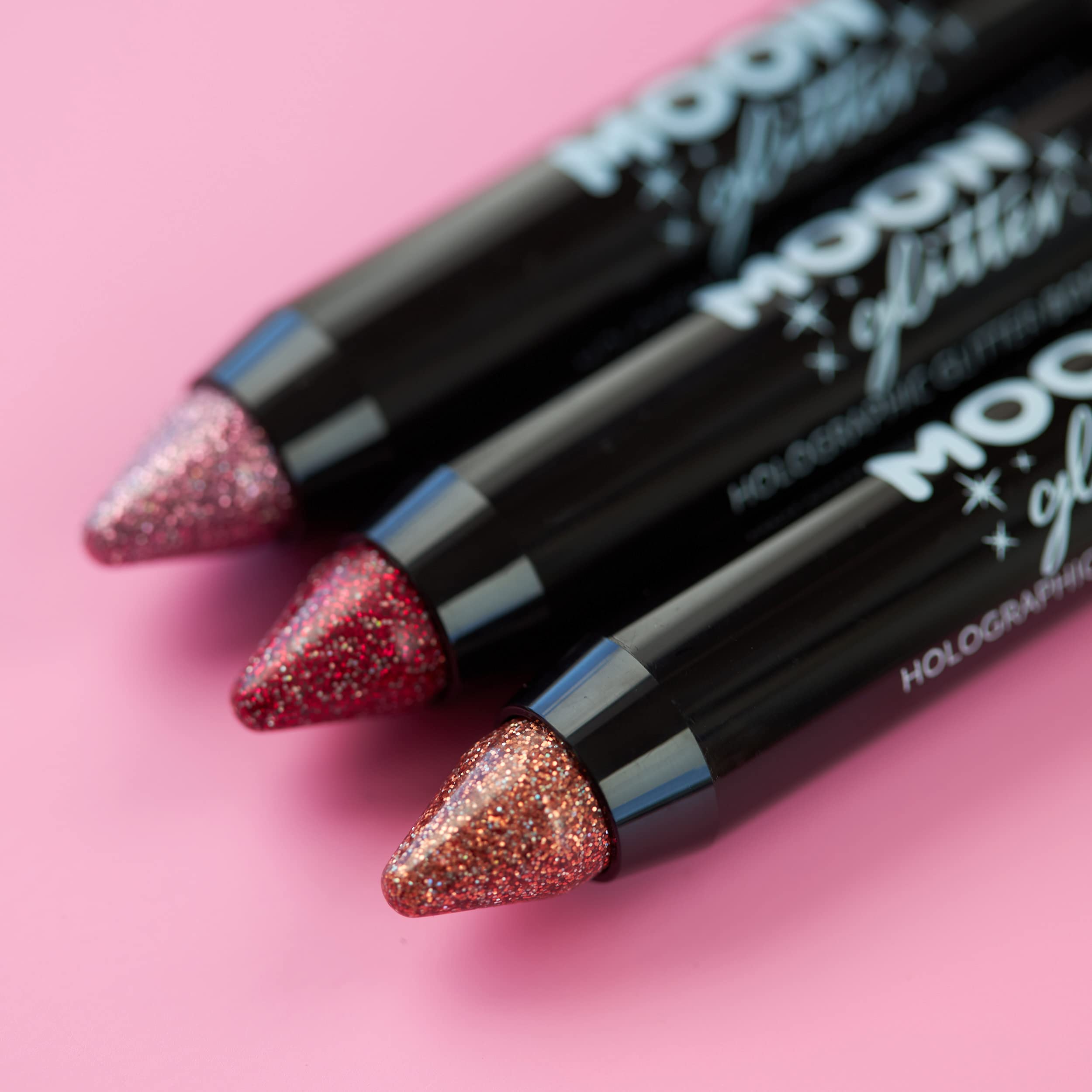 Holographic Glitter Paint Stick & Body Crayon - Face & Body Makeup (0.12oz, Pink) - Perfect for Festivals, Cosplay & Creative Body Art