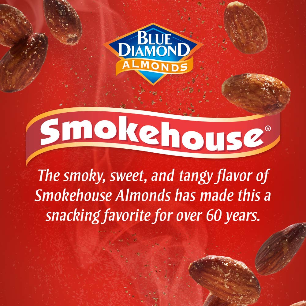 Blue Diamond Smokehouse & Wasabi Soy Sauce Flavored Almonds - Crunchy Protein Snack for Hiking, Office & Movie Night - Gluten Free Healthy Nuts (16oz)