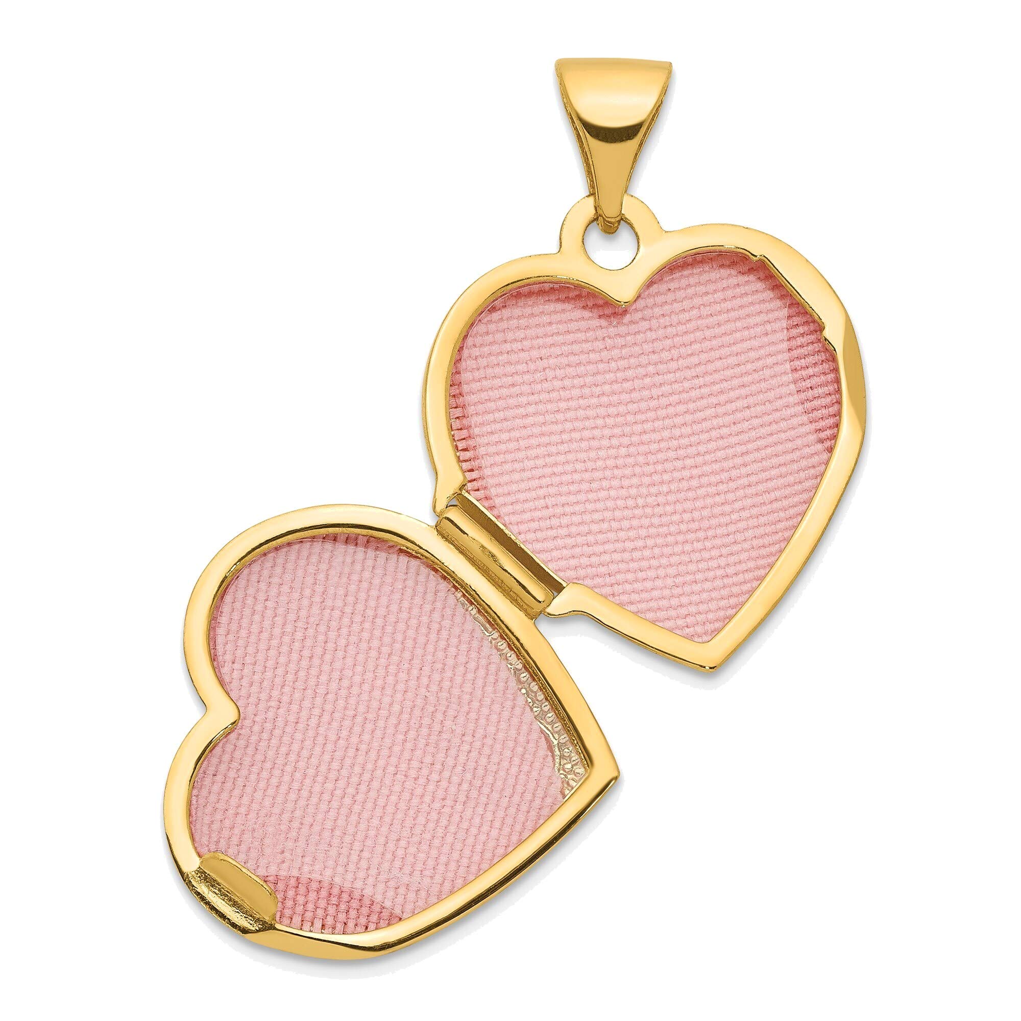 14K Yellow Gold Heart Locket Jewelry for Romantic Gifts