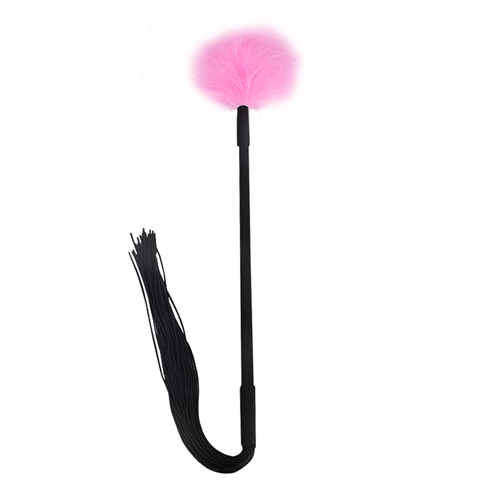 Premium Feather Teaser Stick - Multifunctional Sensual Massage Toy for Couples, Pink | Soft Rubber Whip for Foreplay & Intimate Play | Enhance Romance & Spice Up Your Love Life