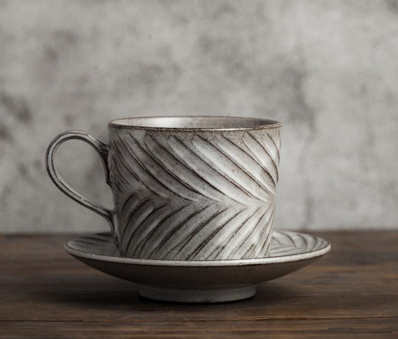 Premium Cappuccino Coffee Mug Set - Large Ceramic Latte Cup with Saucer for Espresso, Breakfast & Milk Drinks - Perfect for Home, Office & Cafe Use