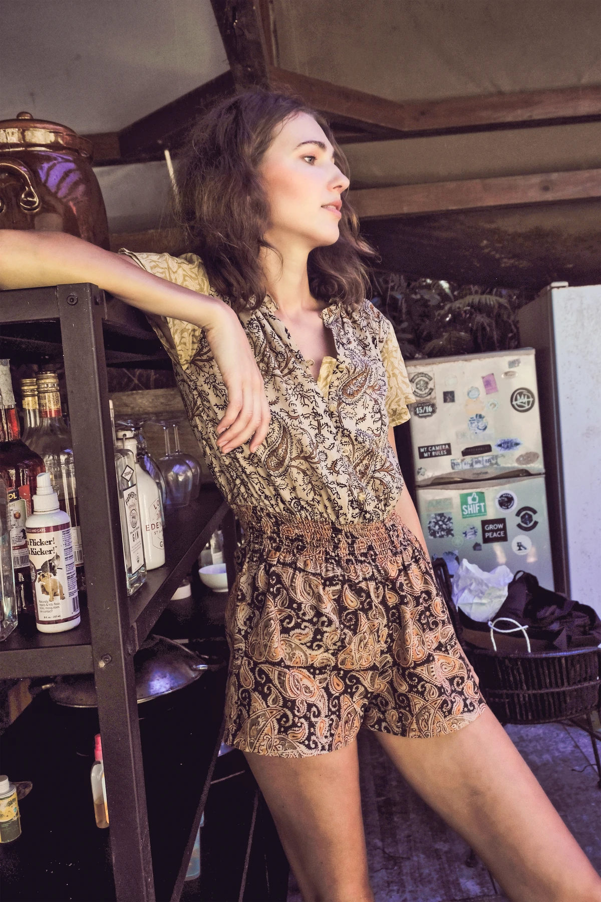 Sunset Ashram Romper - Stylish Women's Jumpsuit for Summer, Beach & Boho Fashion | Perfect for Vacations, Music Festivals & Casual Outings