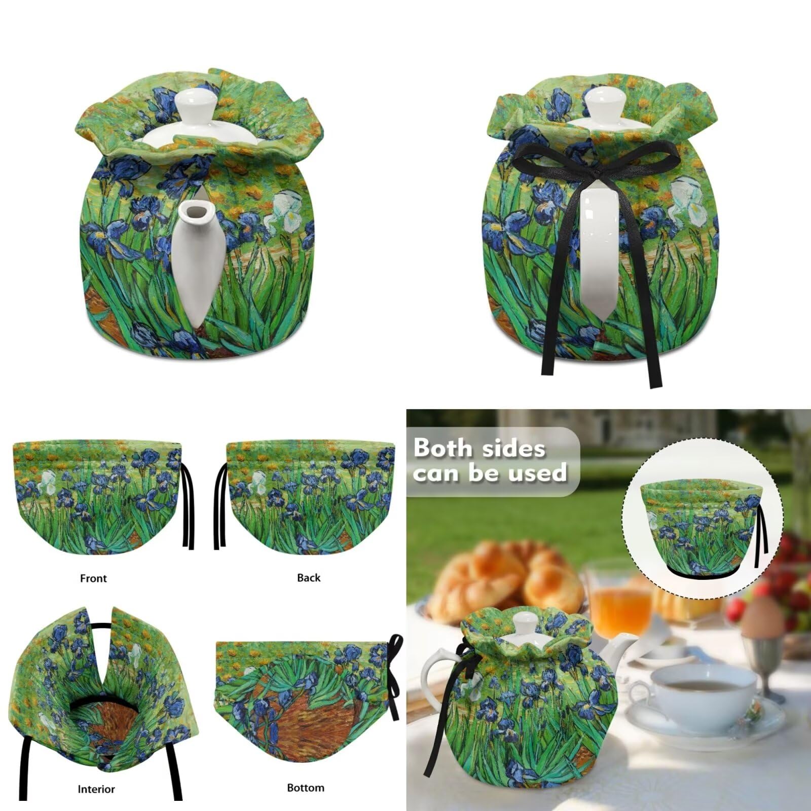 DISNIMO Irise Van Gogh Tea Cozy Set of 2 - Insulated Teapot Cover with Decorative Design for Kitchen & Home, Perfect Gift for Housewives, Friends & Moms - Ideal for Afternoon Tea, Housewarming & Holiday Gifts