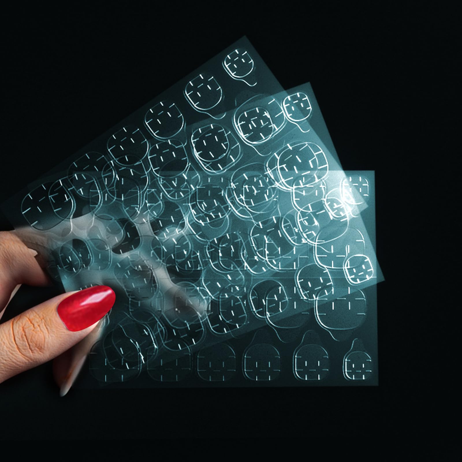 Double Sided Nail Adhesive Tabs - 0.35mm Thin, Waterproof & Breathable Press On Nail Glue Stickers for False Nails (Large Size) - Perfect for Salon Quality Manicures at Home, Parties, and Special Occasions