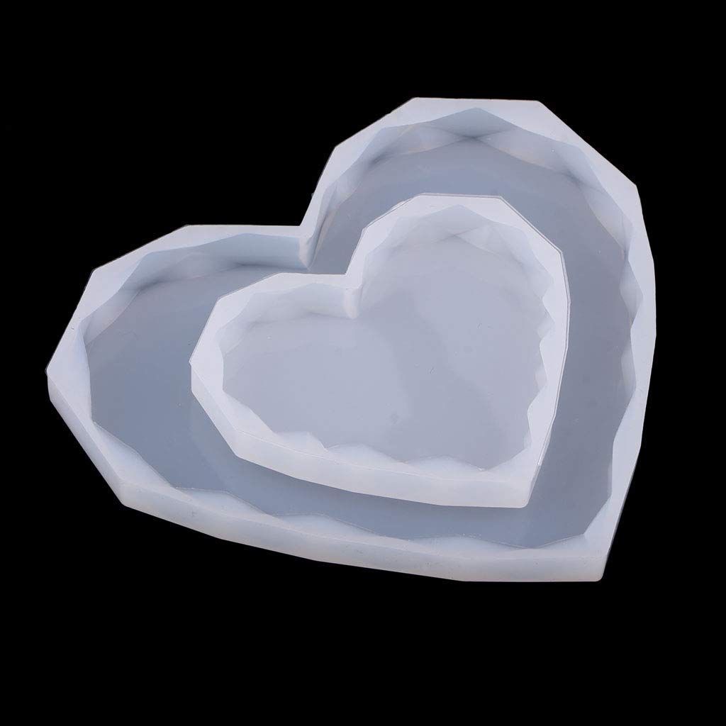Heart-Shaped Silicone Coaster Molds for DIY Epoxy Resin Casting - 6-Piece Set for Crafts, Jewelry Making & Baking - Perfect for Home Decor, Gift Making & Party Favors