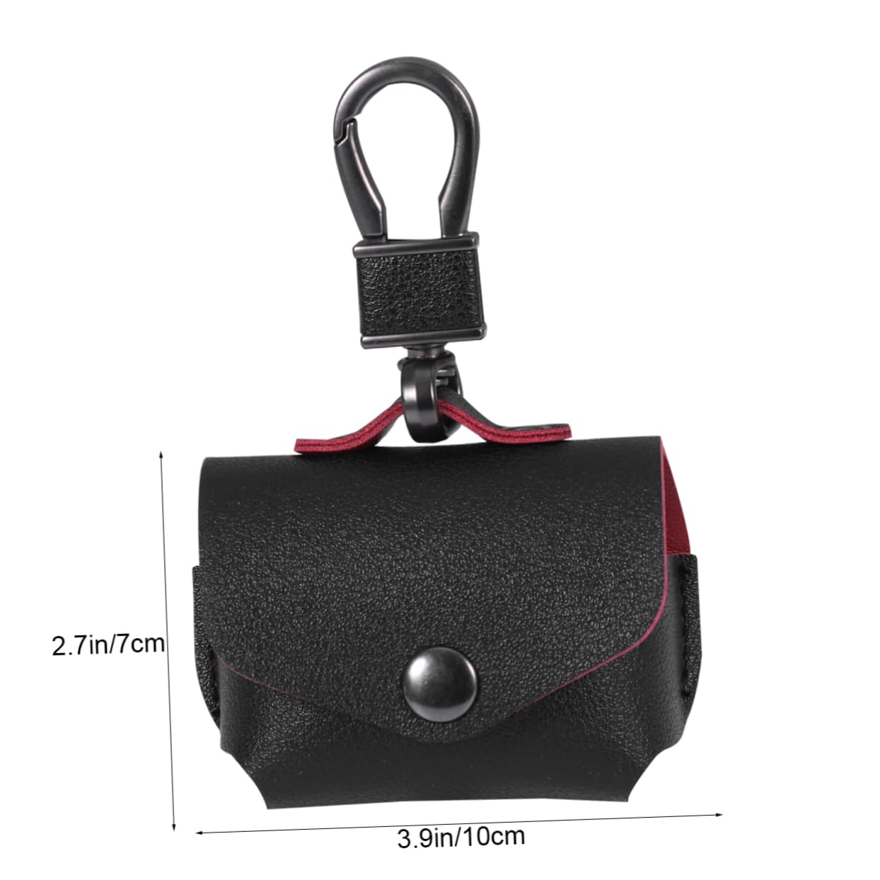 2-Pack Cute Imitation Leather Keychain Earphone Case for AirPods Pro - Anti-Loss Protective Cover with Carabiner Clip | Perfect for Gym, Travel & Daily Commute