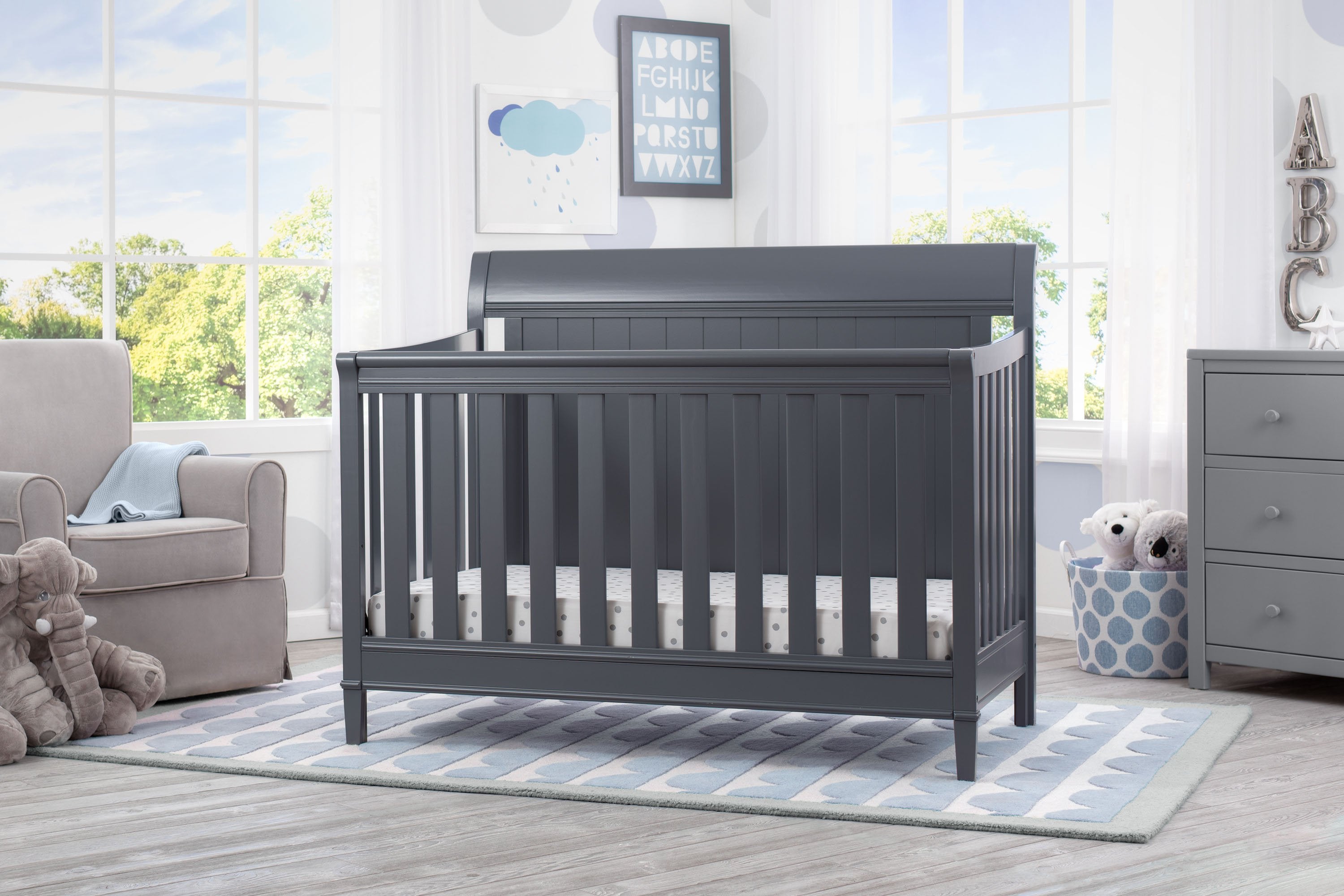 New Haven 4-in-1 Convertible Baby Crib - Toddler Bed, Daybed & Full-Size Bed - Safe Nursery Furniture for Boys & Girls - Perfect for Bedrooms, Daycare & Guest Rooms