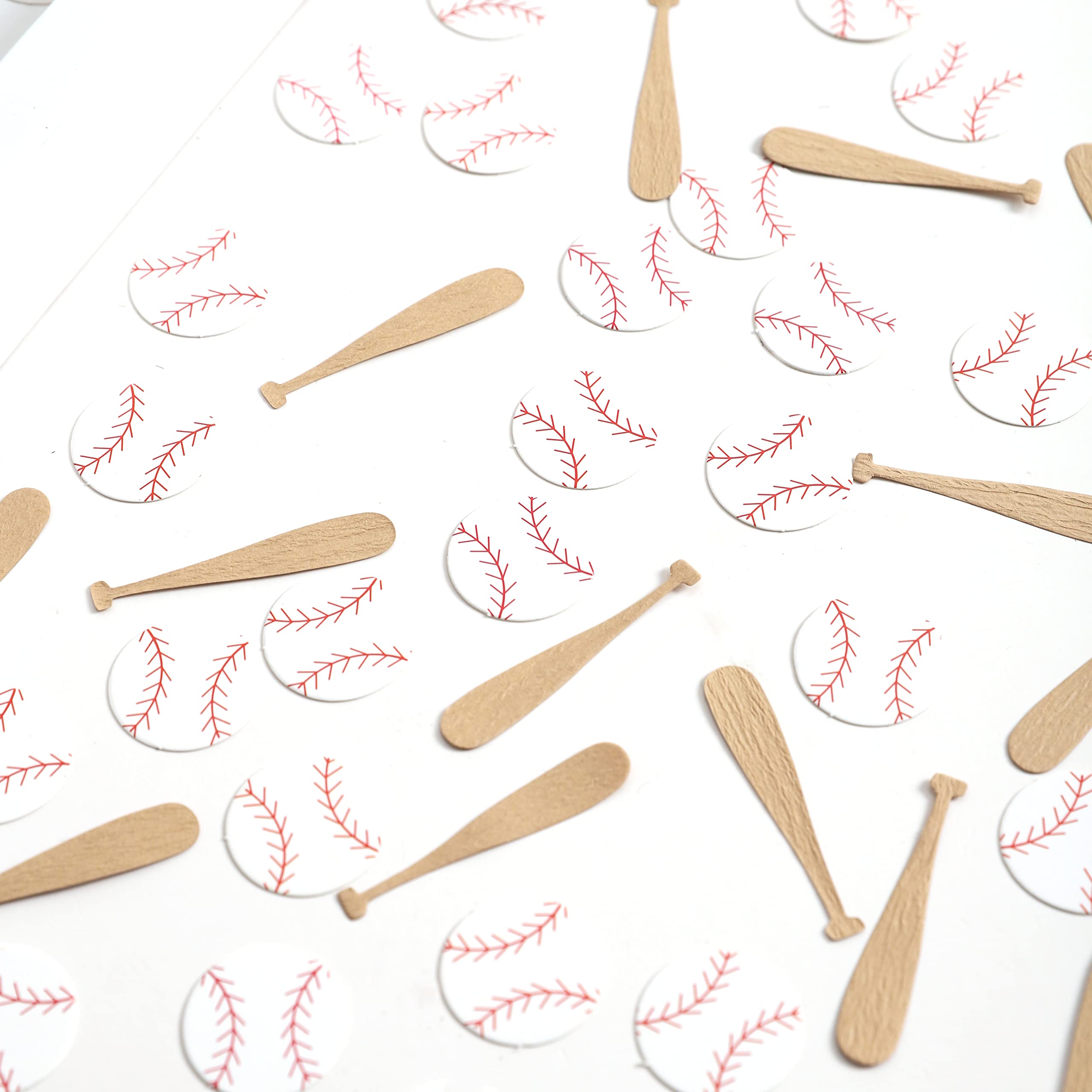 180pc Baseball and Bat Confetti - Baseball Theme Party Decorations for Birthday, Sports Celebration, Baby Shower & Table Scatter | Perfect for Baseball Birthday Parties, Sports Events & Baby Boy Decor
