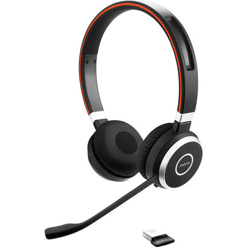 Evolve 65 Stereo Professional Wireless Headset with Dual Connectivity - Bluetooth & USB for Microsoft Teams, Skype | Noise Cancelling Mic for Office, Remote Work & Video Conferencing