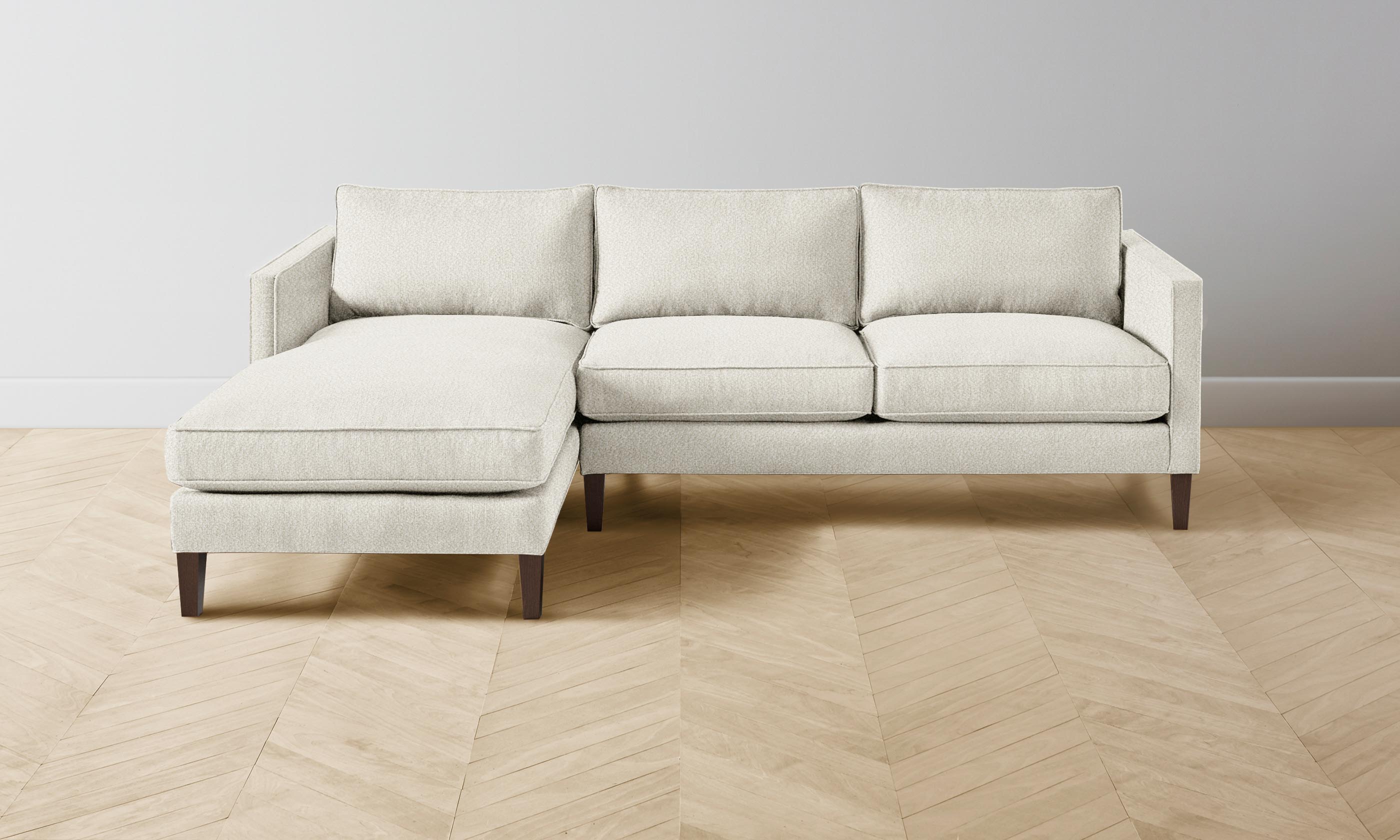 Premium Crosby Sectional Sofa - Italian Bouclé Fabric in White | Modern Living Room Furniture for Cozy Home & Stylish Entertaining