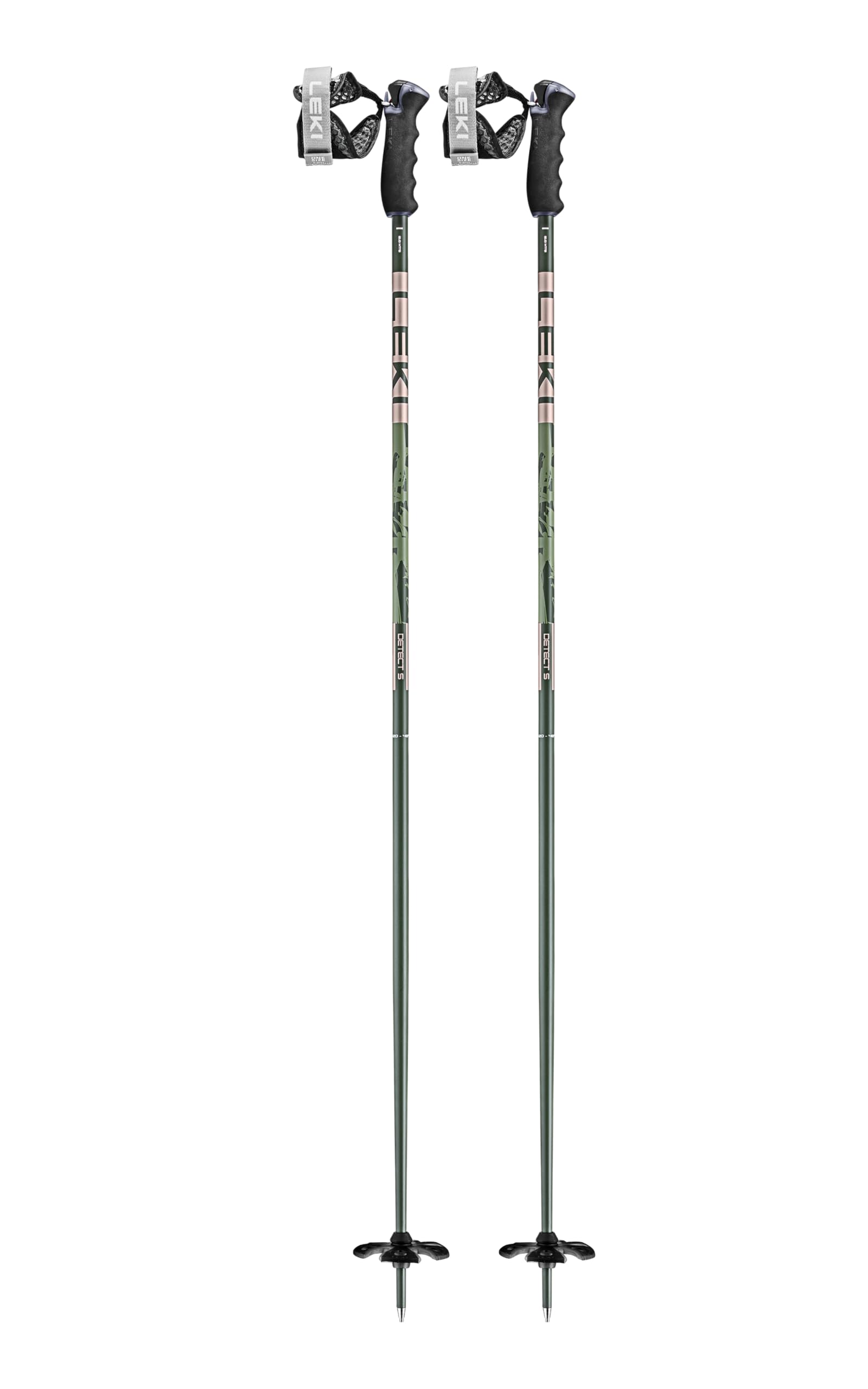 LEKI Detect S Lightweight Aluminum Ski Poles for Downhill Skiing - Perfect for Alpine Skiing, Backcountry & Resort Use