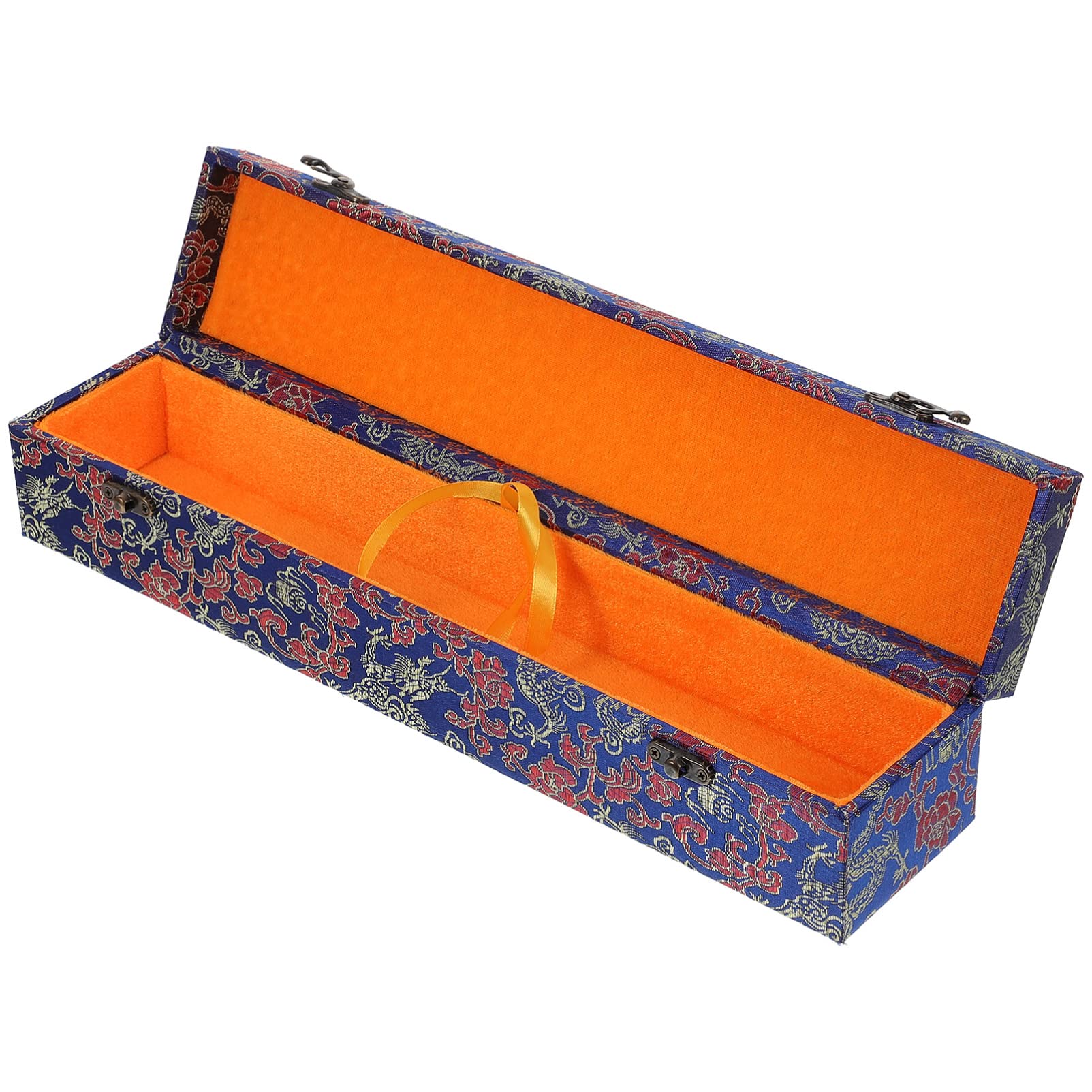 HEALLILY Brocade Scroll Storage Box - Elegant Chinese Calligraphy & Sumie Painting Holder | Perfect for Artwork Preservation, Home Decor & Gift Giving