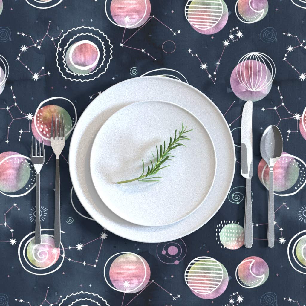 Cosmic Watercolor Planets Tablecloth - 70