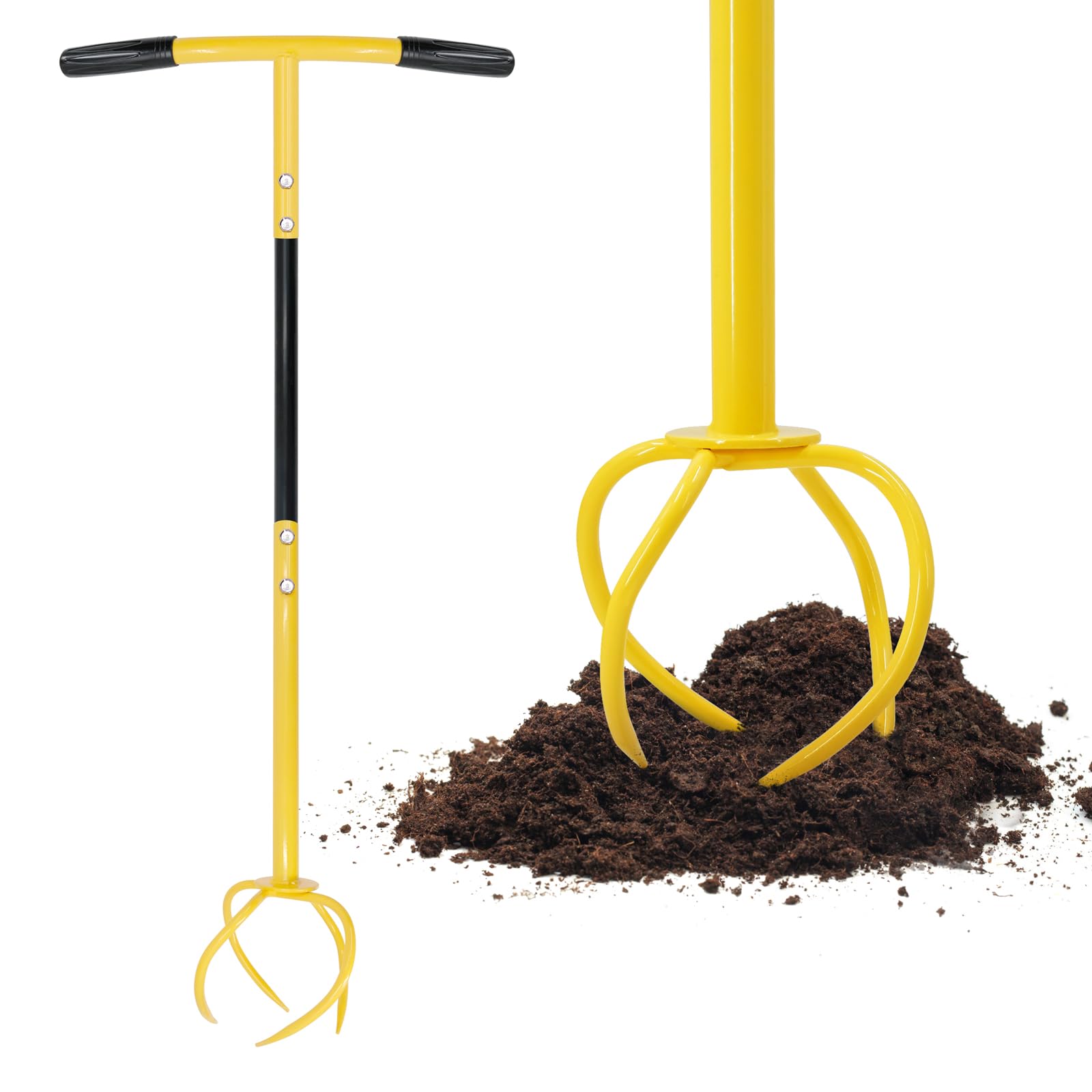 Manual Twist Tiller for Gardening - Steel Garden Claw Hand Cultivator, Lawn Aerator & Soil Loosener for Garden Beds, Plant Boxes & Raised Beds | Perfect for Weeding, Aeration & Soil Preparation