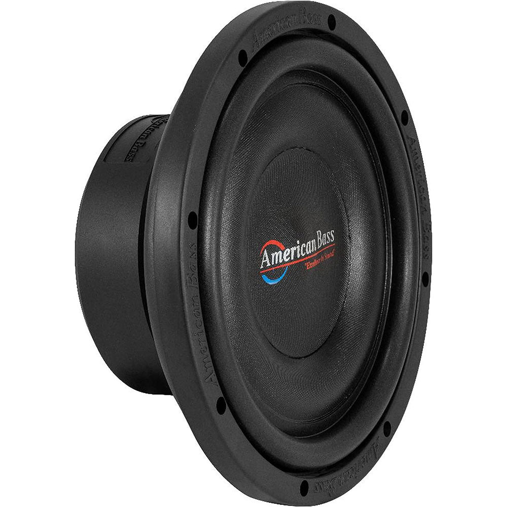American Bass SL1044 10-Inch Shallow Car Subwoofer - 300W RMS/600W Max Power, Dual 4 Ohm Voice Coils for Deep Bass - Perfect for Truck, SUV & Compact Car Audio Systems