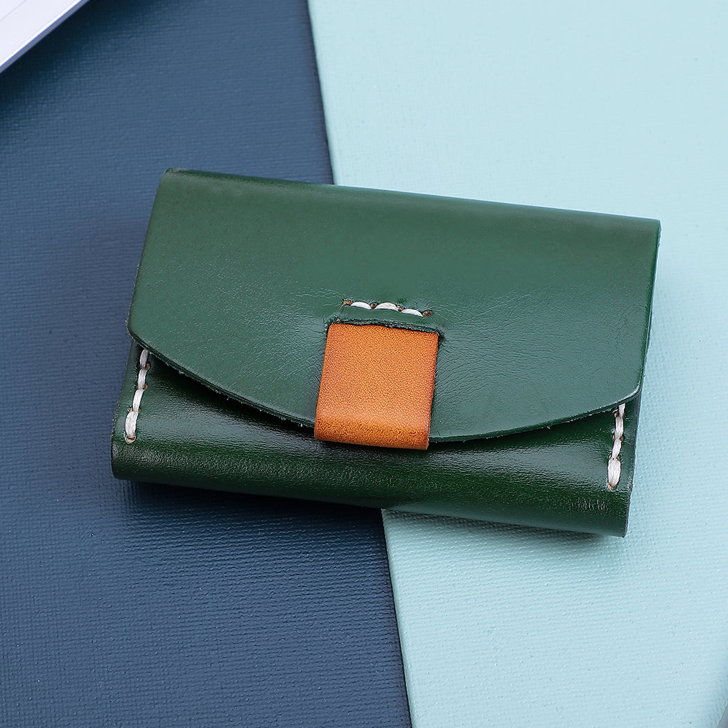 Hand Stitched Genuine Leather Trifold Wallet for Women - Slim RFID Blocking Credit Card Holder - Perfect for Everyday Use, Travel & Gifting