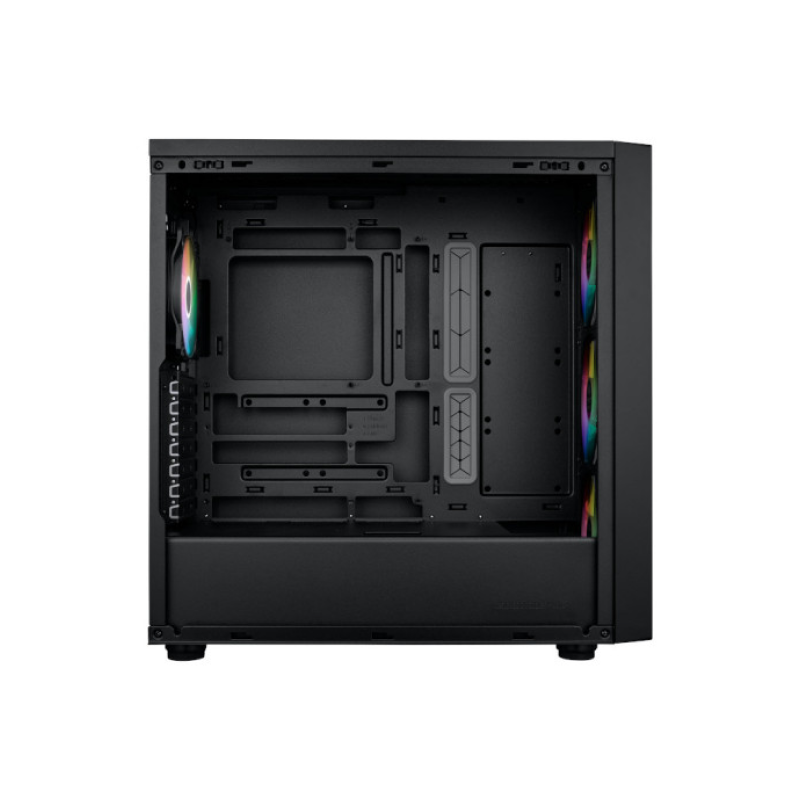 Cooler Master MB600 KGNN S00 CM MasterBox 600 ARGB ATX Mid Tower PC Case with Tempered Glass Side Panel - Black | High Airflow Gaming PC Build for Streaming & Workstation Use