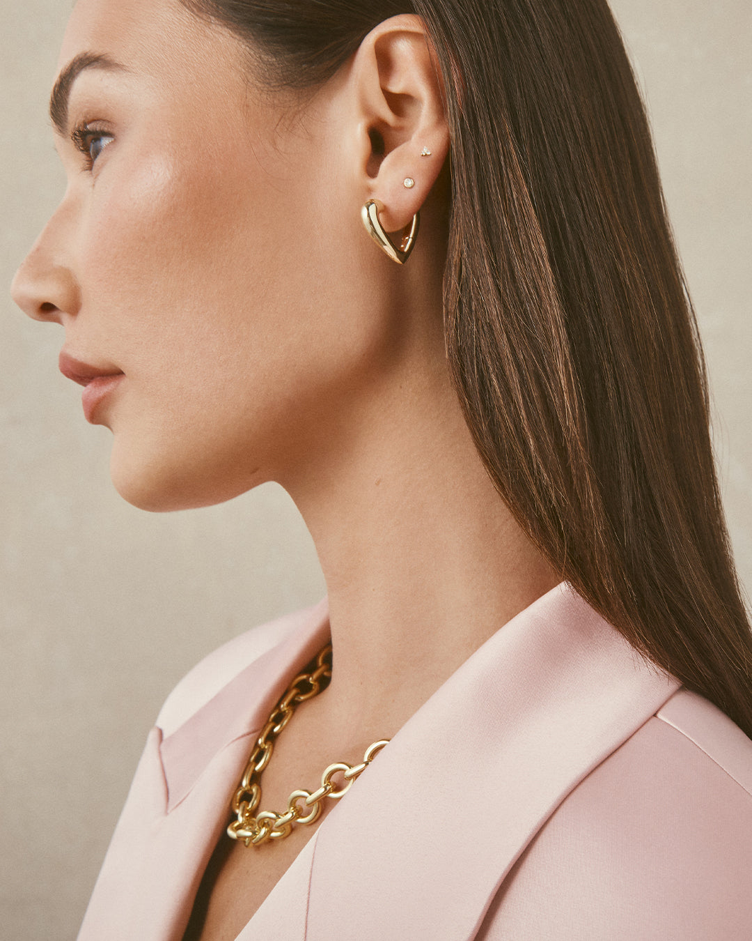 Amour Heart Hoops - Elegant Gold Plated Heart Hoop Earrings for Women | Perfect for Valentine's Day, Anniversary Gifts & Romantic Date Nights