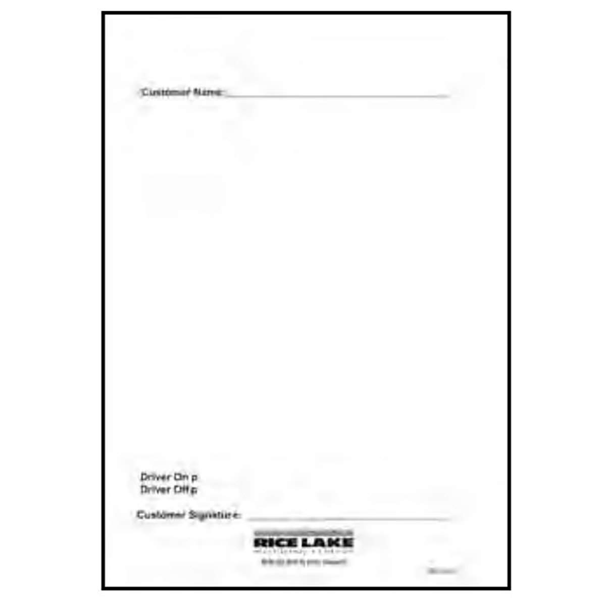 Rice Lake 105182 Electronic Truck Scale Tickets - 3-Part Carbonless Forms with Side Tear Off for Weighing & Shipping Documentation | Perfect for Logistics, Warehousing & Industrial Weighing Operations
