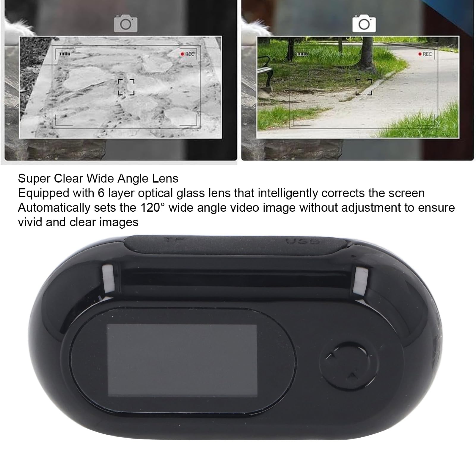 HD Mini Pet Collar Camera for Cats & Small Dogs - 120° Wide Angle Action Camera with Video Recording | Waterproof Indoor/Outdoor Wearable Camera for Pet Adventures, Training & Home Security (Black)