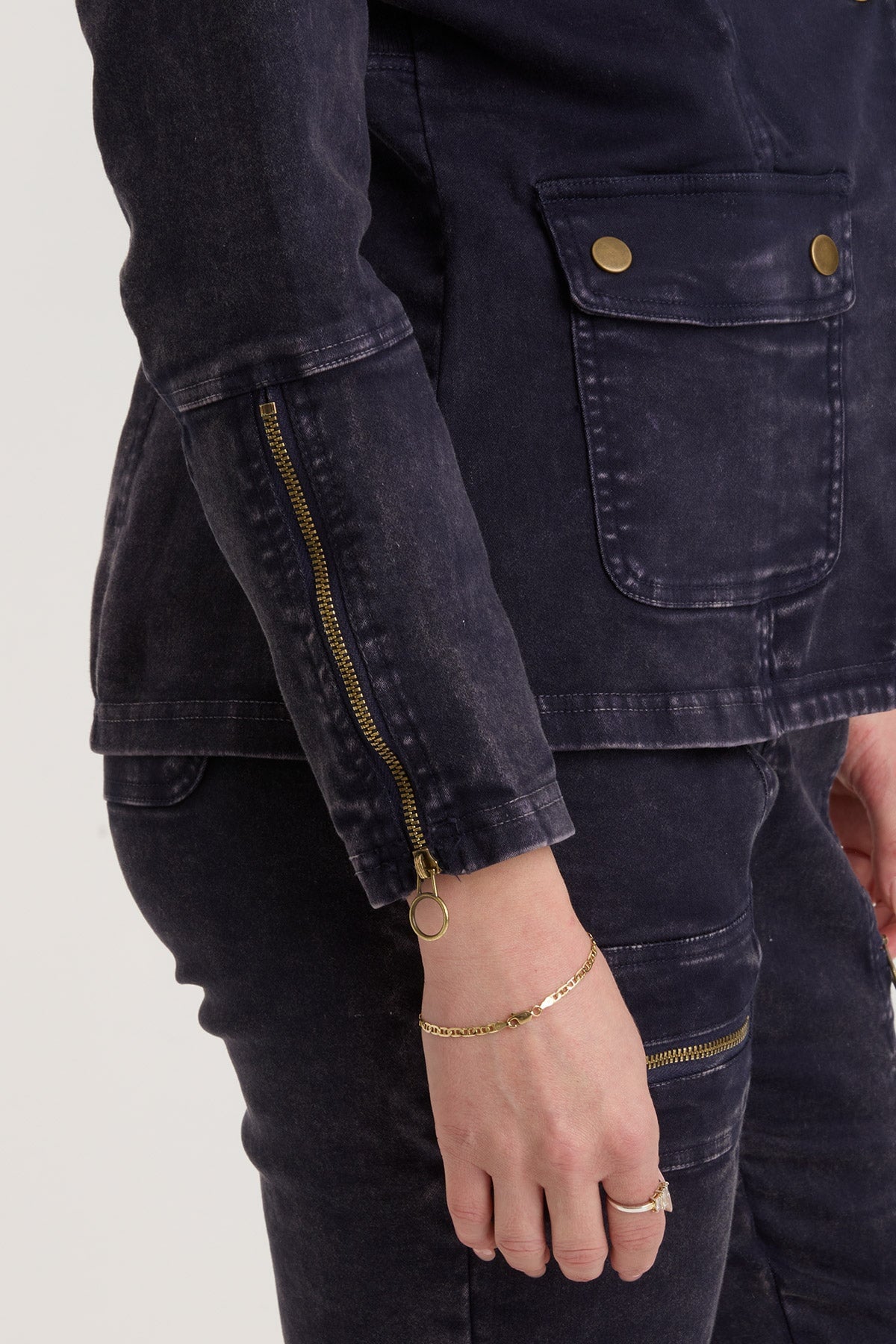Terrwyn Distressed Wash Mariner Blazer - Stylish Vintage Look for Casual Outfits & Office Wear