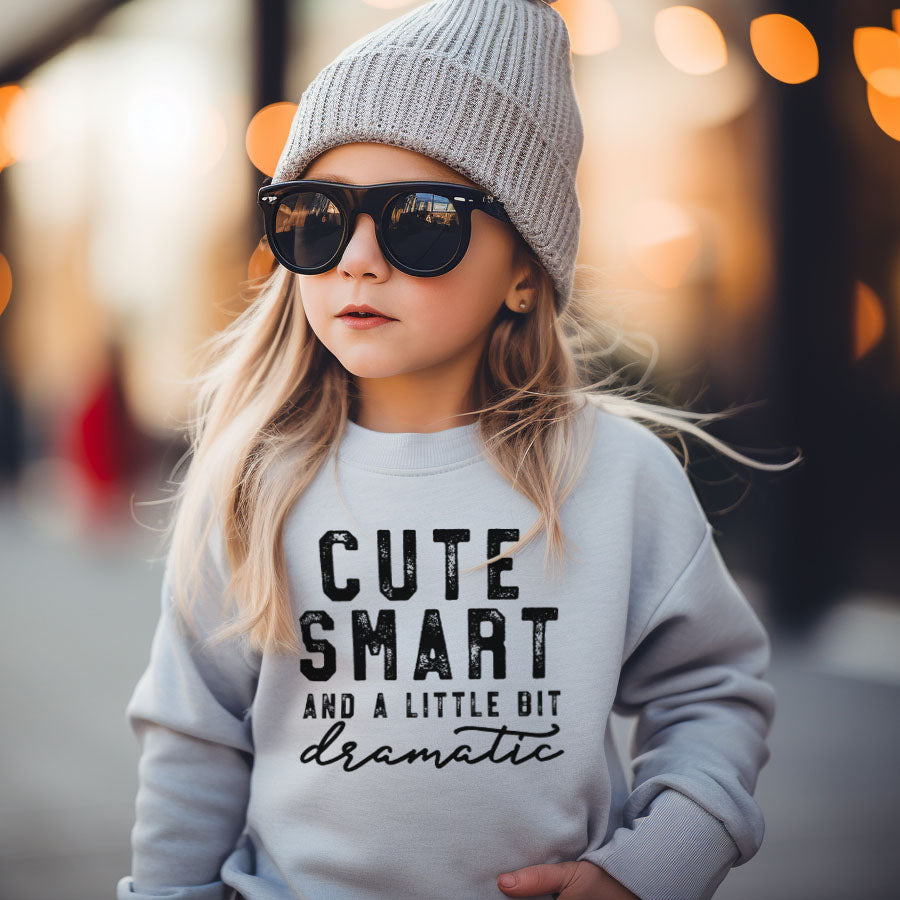 Stylish Cute Smart Dramatic Kids Sweatshirt - Perfect for School, Playdates & Family Photos | Trendy Comfortable Pullover for Boys & Girls