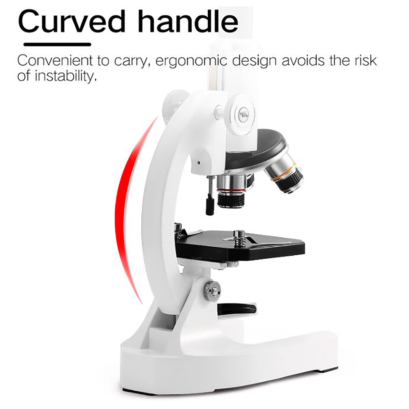 12000X-30000X High Power Monocular Microscope for Kids Science Experiments & Biology Learning - Professional Optical Microscope with Smartphone Adapter - Perfect for Home Schooling, Classroom Labs & STEM Education