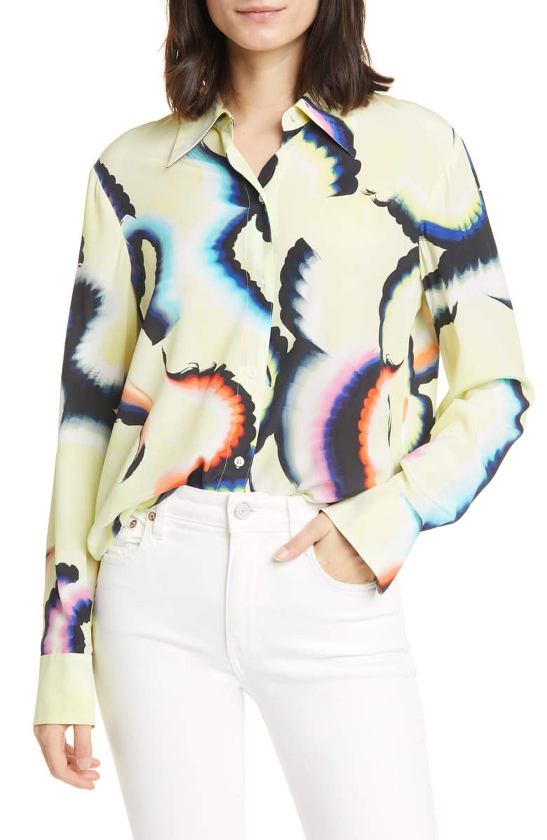A.L.C. Jayne Silk Shirt - Women's Luxury Blouse for Work & Evening Wear | Elegant Office & Party Top