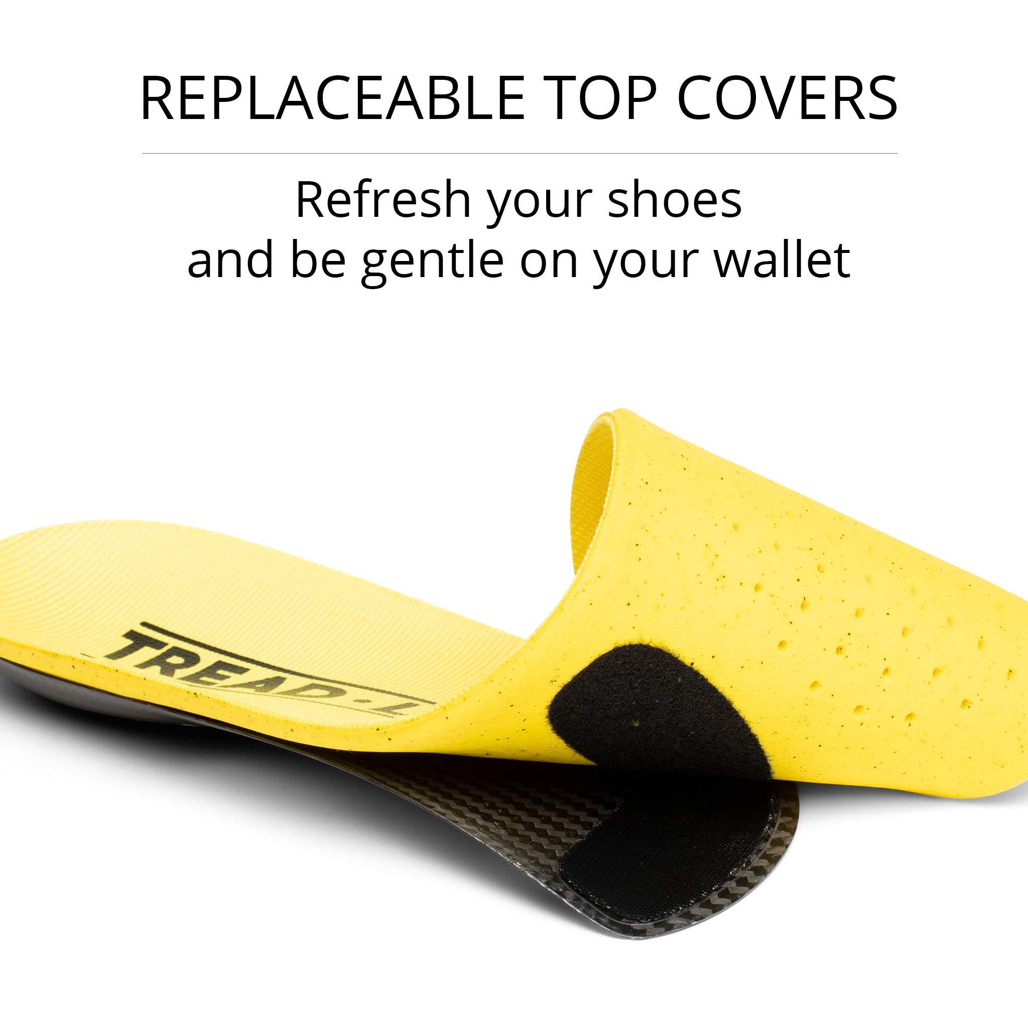 Dash Carbon Fiber Performance Insoles - Ultra Firm Orthotic Arch Support for Soccer Cleats, Cycling & Running Shoes - Enhance Comfort & Performance for Athletes & Active Lifestyles