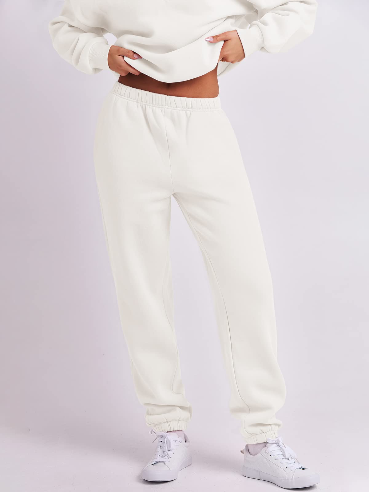 ANRABESS Women's 2 Piece Oversized Sweatsuit Set - Half Zip Sweatshirt & Jogger Pants Comfy Lounge Wear Tracksuit for Casual Outfits, Running Errands & Home Relaxation 2024 Fashion