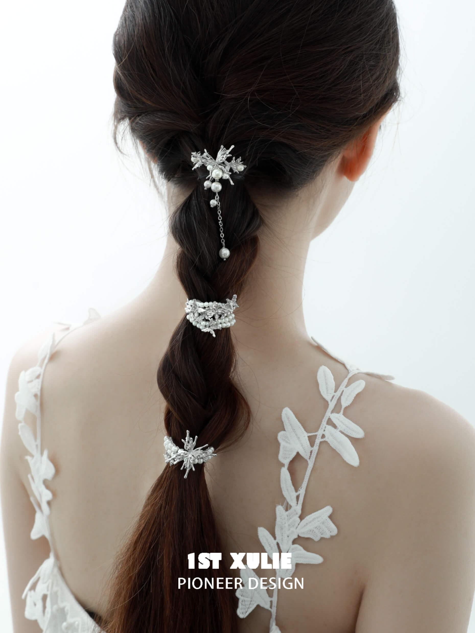 Whiterfly 18K Gold Plated Butterfly Pearl Hair Clips for Women - Elegant Hair Accessories for Weddings, Parties & Special Occasions