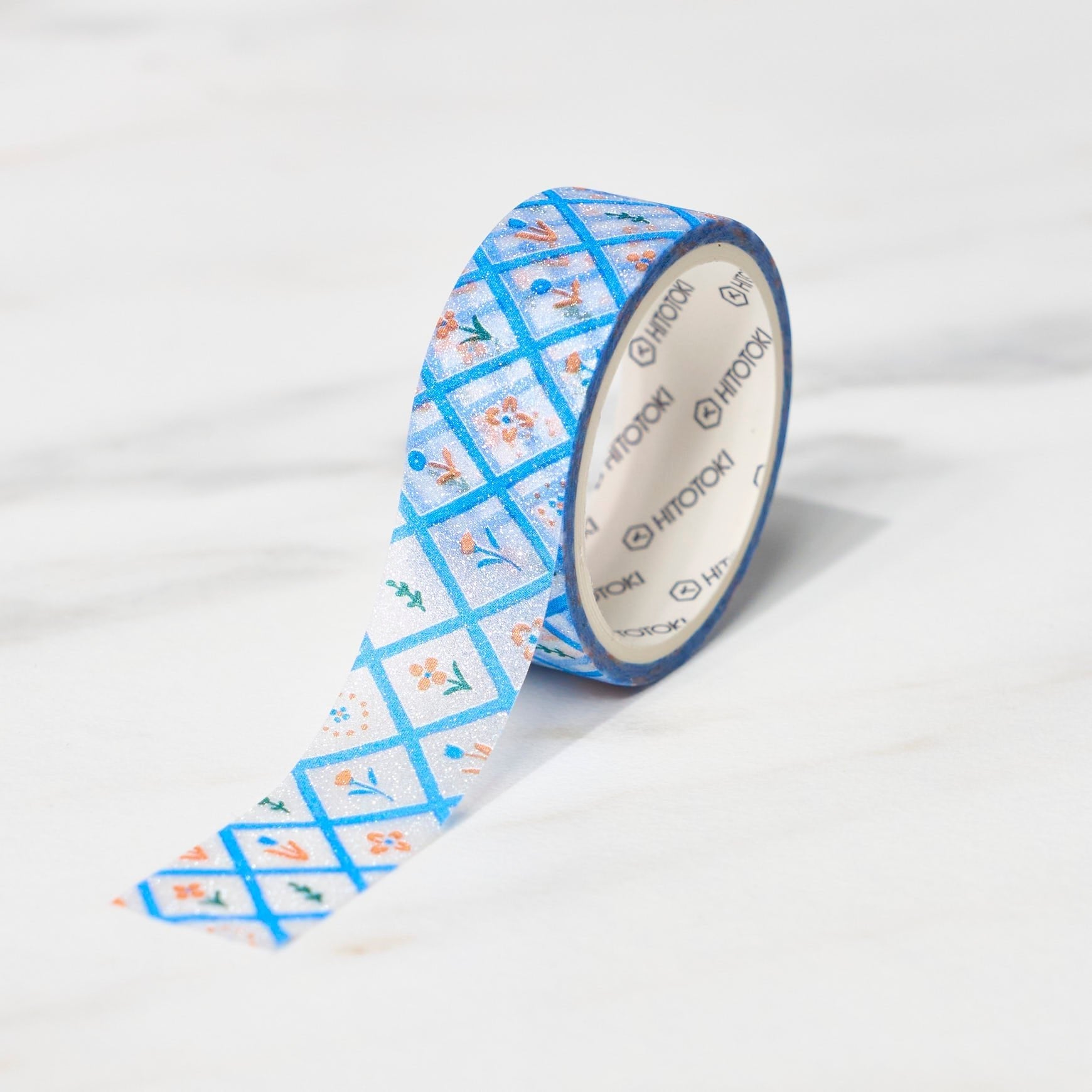 SODA 5th Edition Glitter Masking Tape - 6 Rolls Set, 15mm x 5m, Washable & Repositionable for Scrapbooking, DIY Crafts, Gift Wrapping - KING JIM Premium Quality Decorative Tape