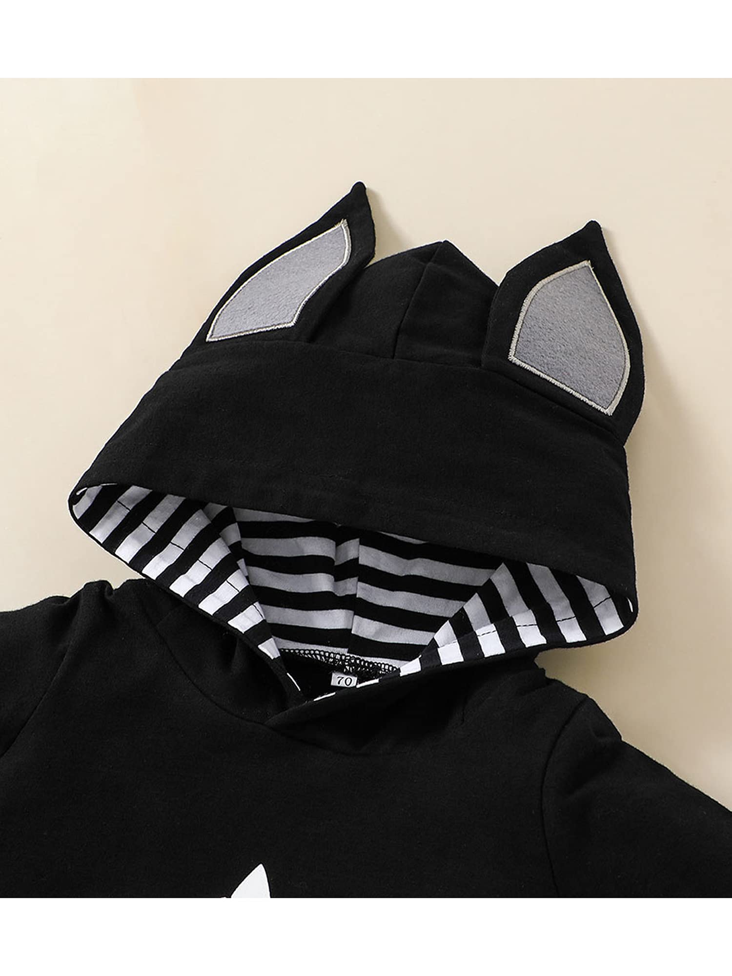 Adorable Halloween Baby Costume - Bat Hoodie Romper Jumpsuit for Newborn Boys & Girls | Perfect for Trick-or-Treating, Photo Shoots & First Halloween Memories