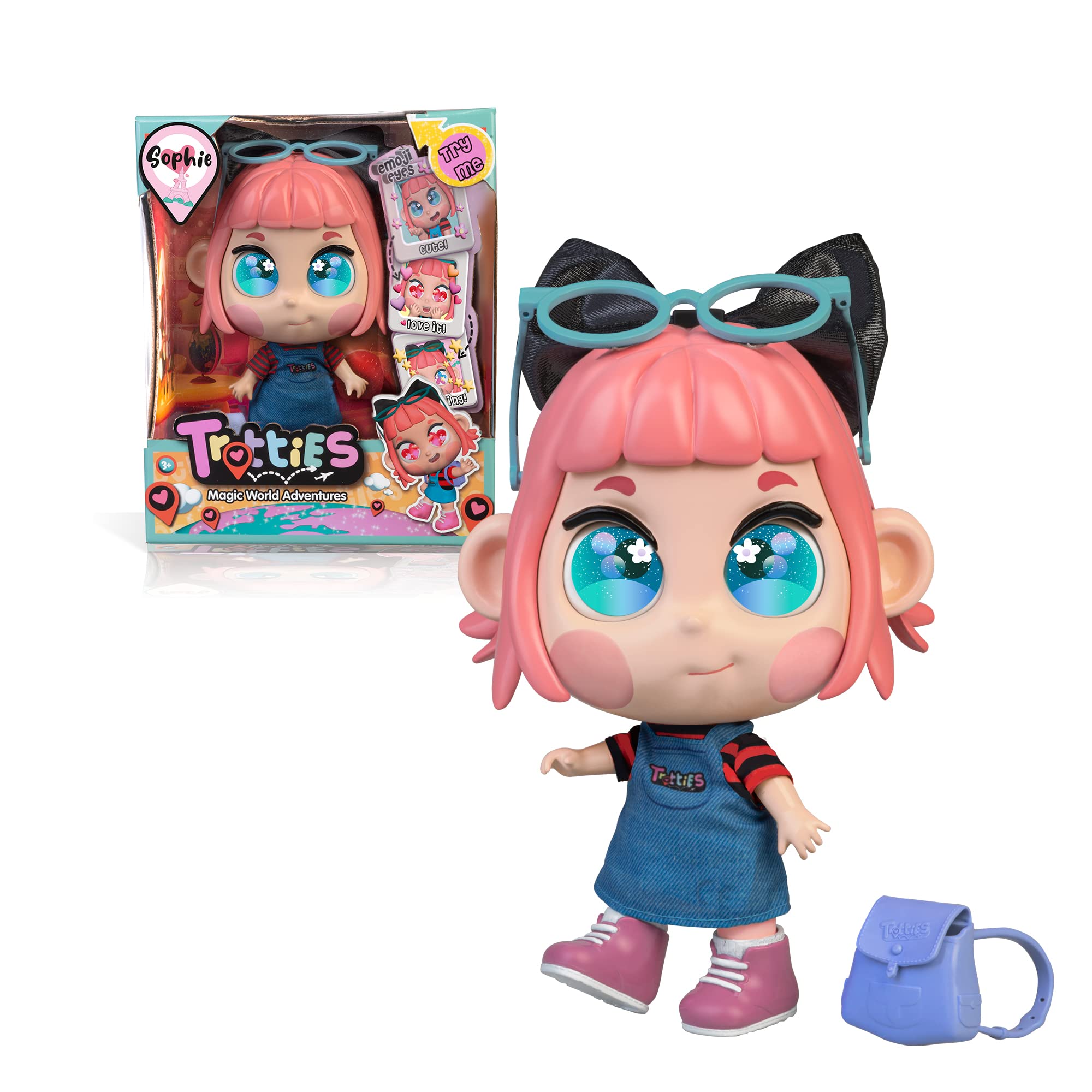 Trotties - Emma & Limo, New York Travel Doll with Foldable Limousine & Sophie, Paris Fashion Doll - Animated Series Travel Dolls for Kids | Perfect for Pretend Play, Collecting, and Gift Giving