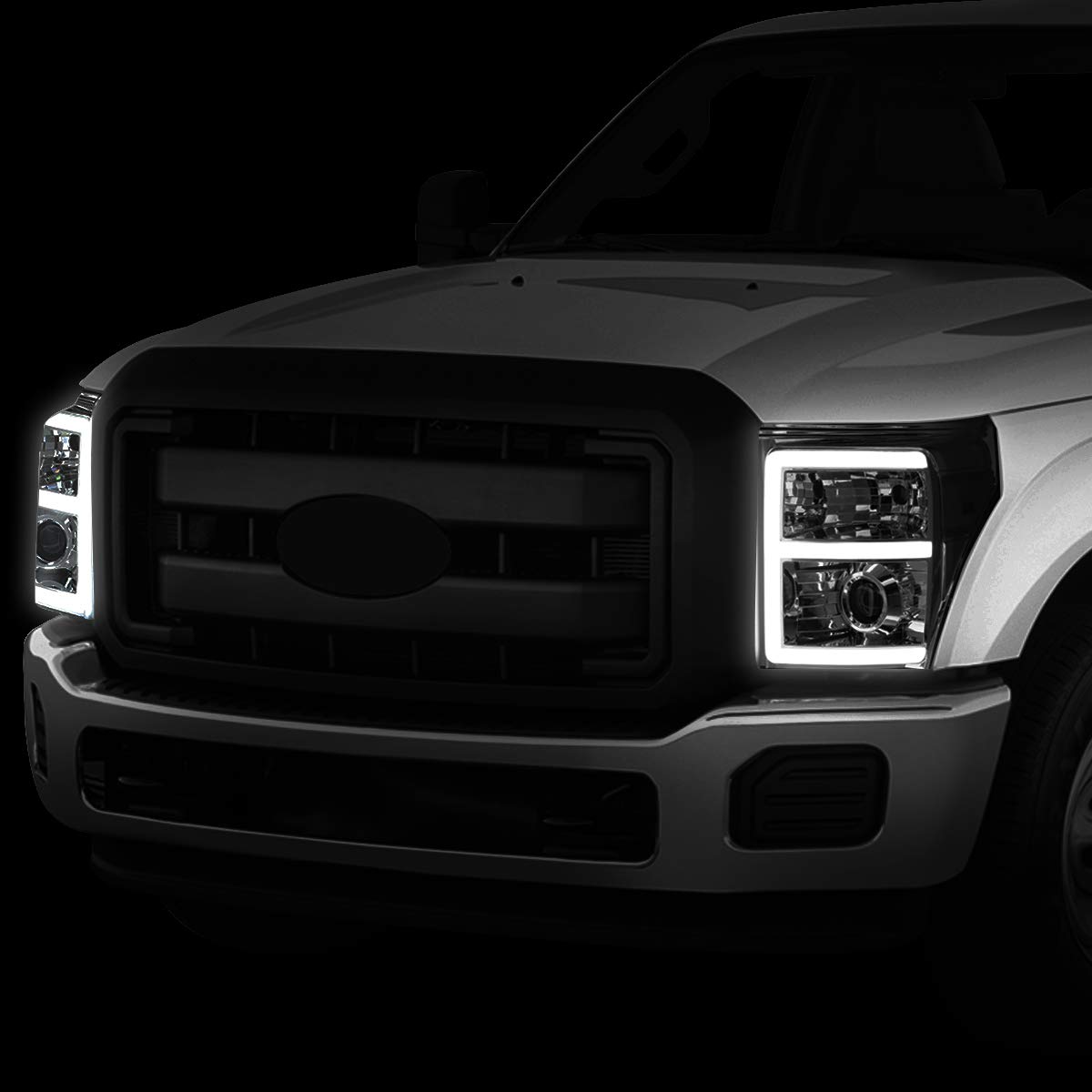 DNA Motoring HL-HPL-LED-FSU13-SM-AM-T2 LED Projector Headlights with DRL - Pair Replacement for Enhanced Visibility & Style | Perfect for Night Driving & Car Customization