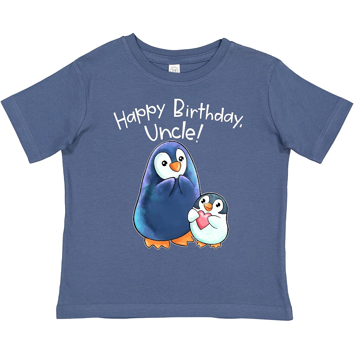 Inktastic Happy Birthday Uncle Cute Penguins Toddler T-Shirt - Fun Kids Birthday Party Outfit & Gift for Nephew