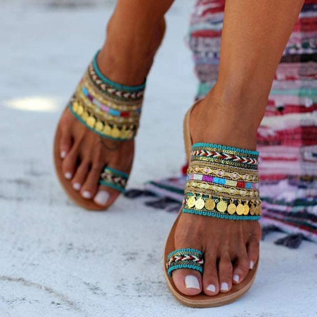 BORAMAX Women's Handmade Greek Style Flip Flop Sandals with Toe Ring - Comfortable Flat Beach Sandals for Summer, Vacation & Casual Wear