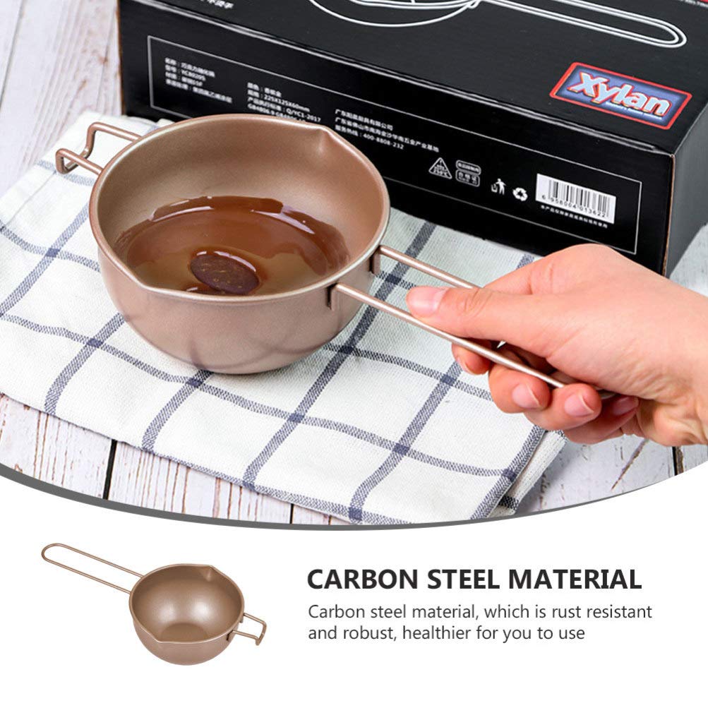 1pc Stainless Steel Chocolate Melting Pot with Handle - DIY Chocolate & Butter Melting Pot for Baking, Candy Making, Fondue & Kitchen Supplies - Perfect for Home Chefs & Dessert Lovers