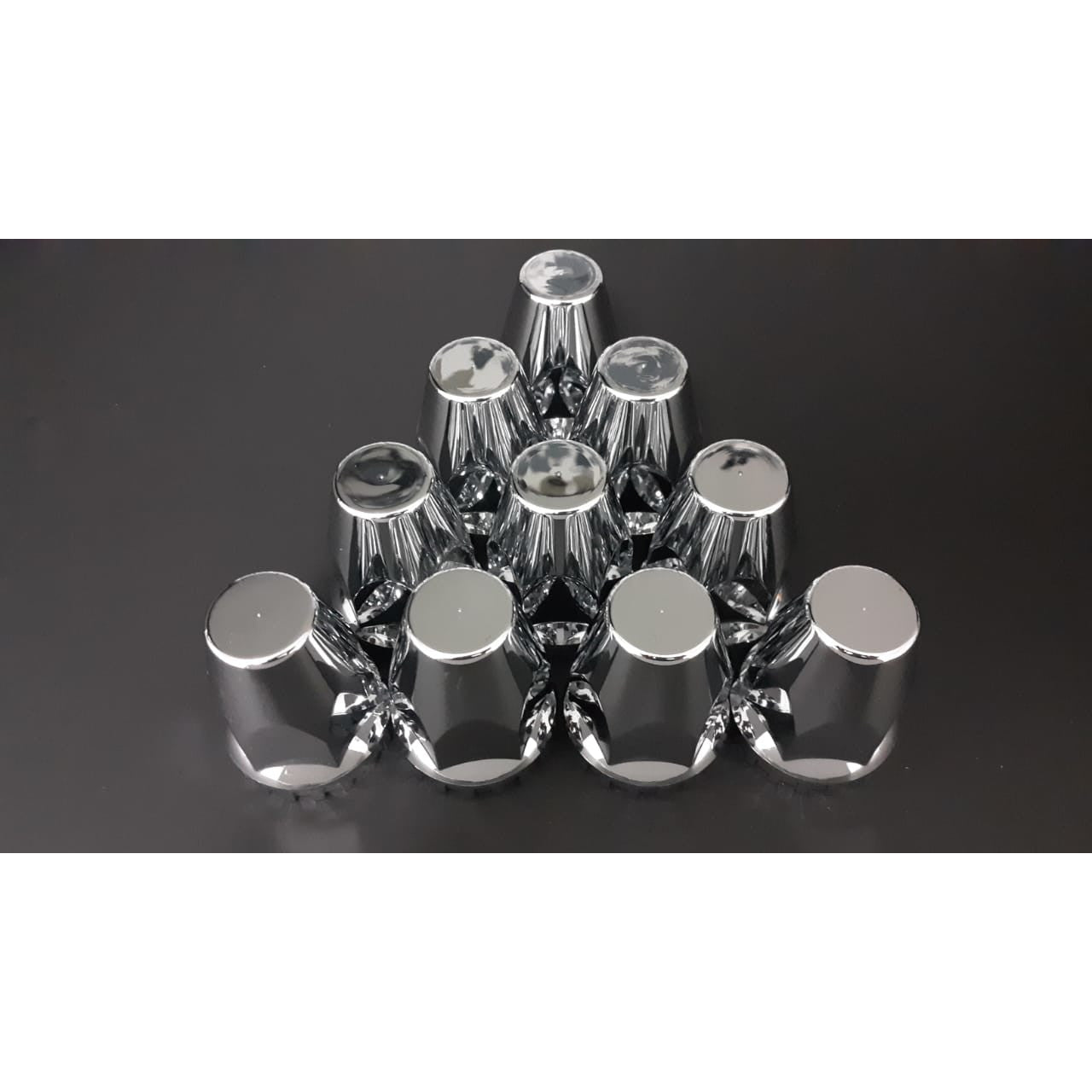 Fortpro 33mm Chrome Thread On Nut Covers with Flange - 10 Pack (F247617) | Wheel Accessories for Trucks & Cars, Rust Protection
