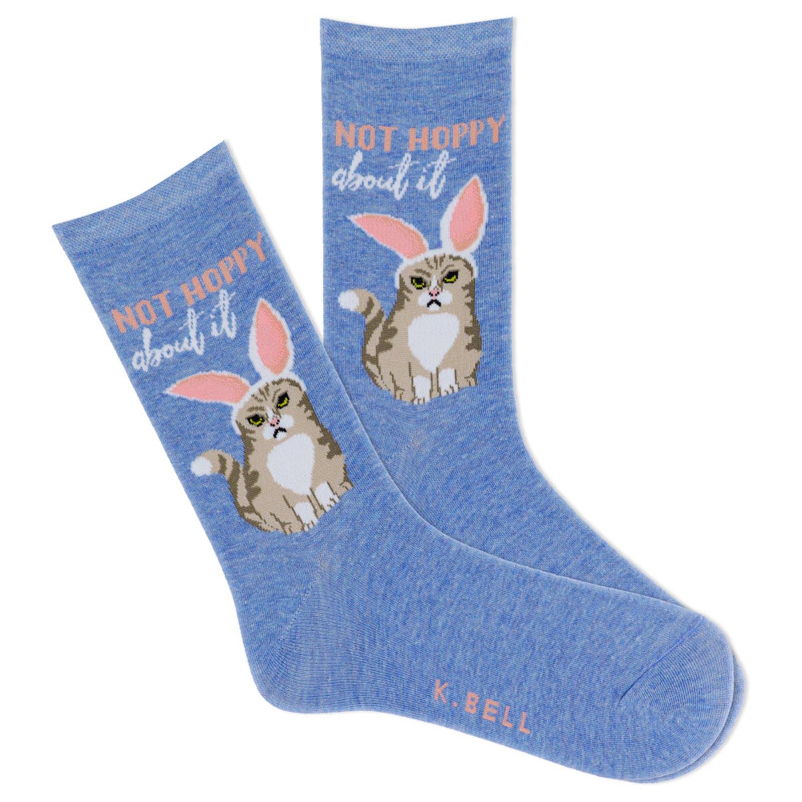 K. Bell Women's Cat Lover Crew Socks - Fun & Cute Novelty Socks for Women - Perfect Gift for Cat Lovers, Casual Wear, Office Outfits & Cosplay Accessories