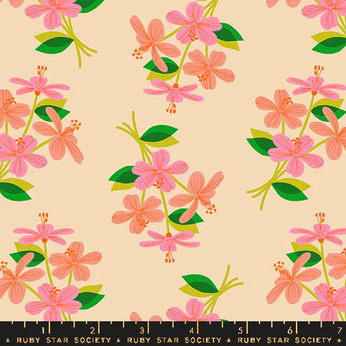 Favorite Flowers Ruby Star Society RS5144 12 - Vintage Paper Nosegay Floral Fabric for Quilting, Sewing & Home Decor